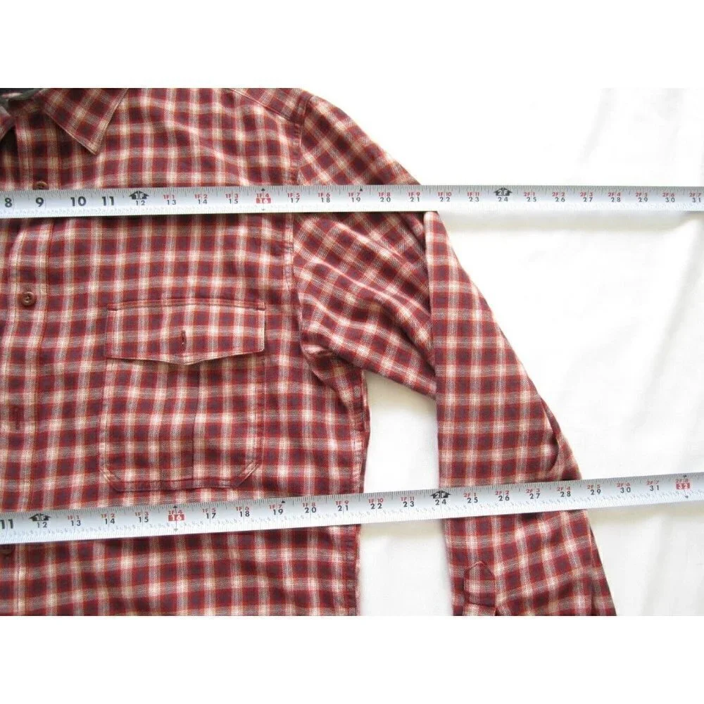 Men Banana Republic Button Up Plaid Cotton Long Sleeve Shirt Sz 16-16.5 L(MT142)